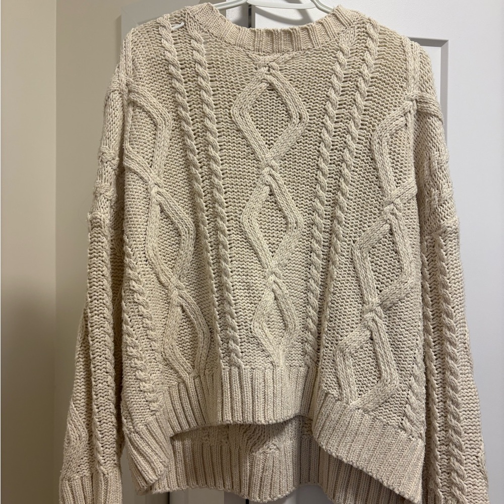 Princess Polly Beige Cable Knit Sweater